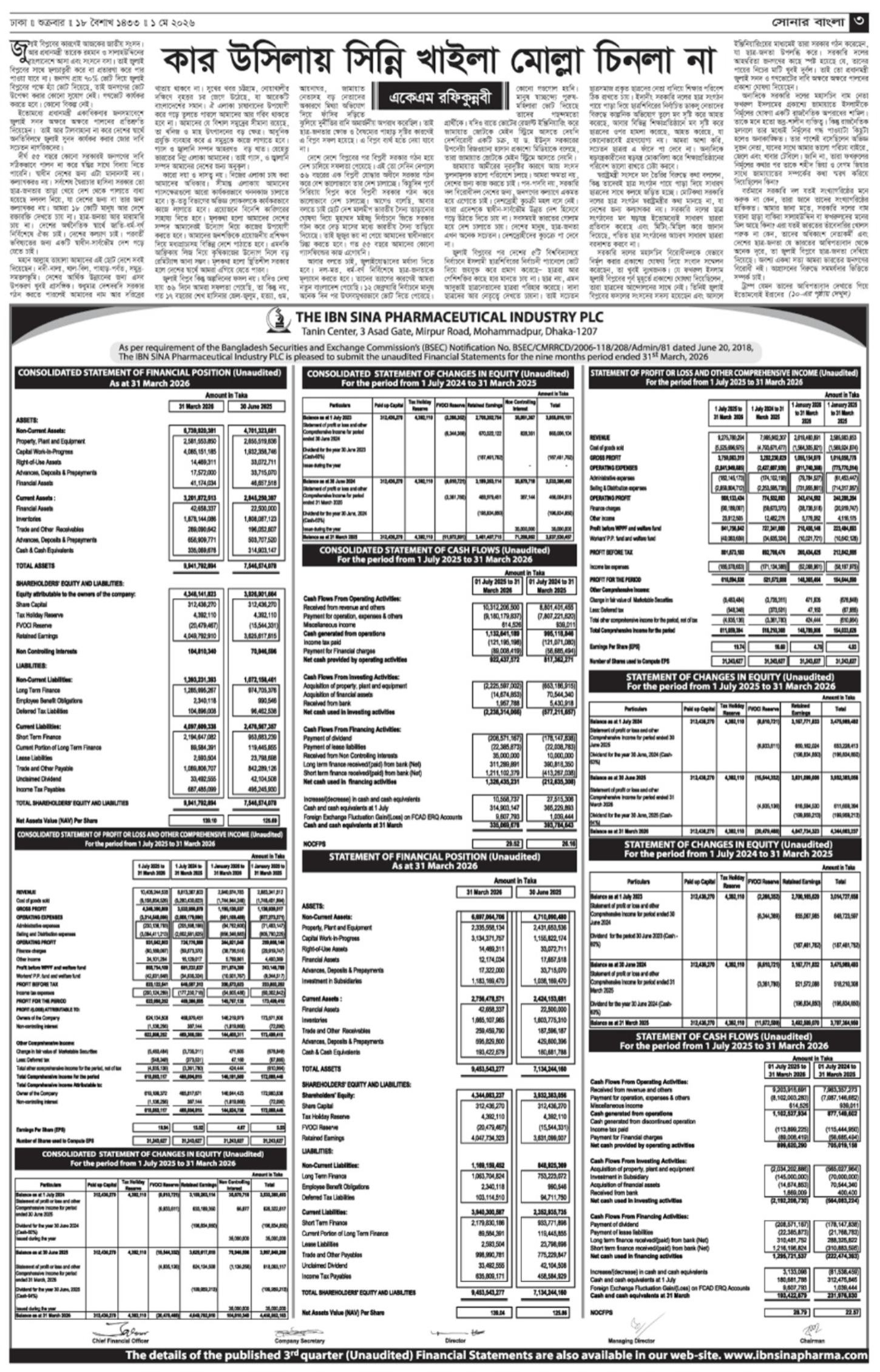 The Weekly Sonarbangla